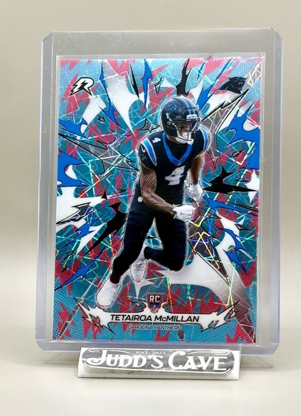 🚨2025 Topps Resurgence Tetairoa McMillan RC Sky Blue Pink Shock #111 Panthers🏈